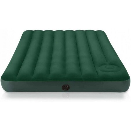 Materac welurowy z pompką nożną 191x137x22 cm INTEX