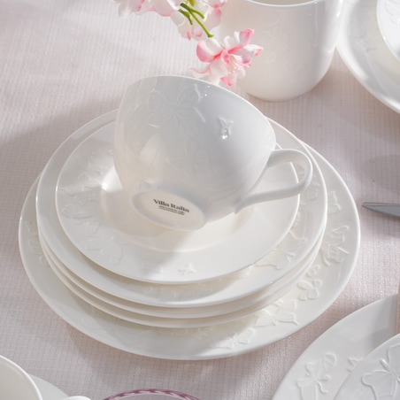 VILLA ITALIA Komplet filiżanek do kawy porcelanowych 200 ml 6 sztuk VANESSA