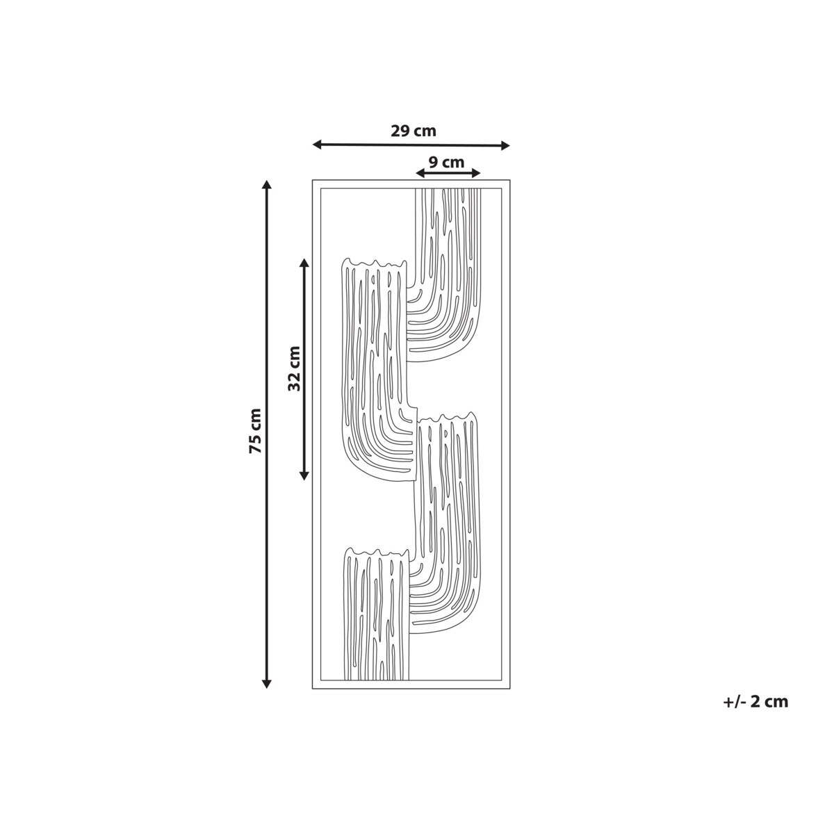 Dekoracja ścienna złota THULIUM