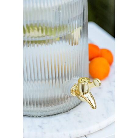 Słój szklany ze złotym kranikiem 5L