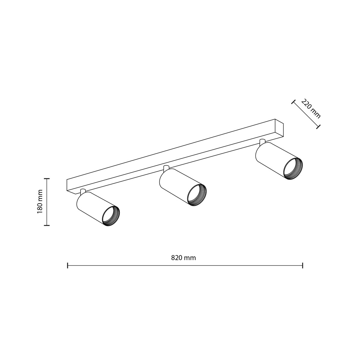 Lampa sufitowa spot TK Lighting AMIS WHITE 3 biała ze złotem, 3xGU10, regulowane reflektory