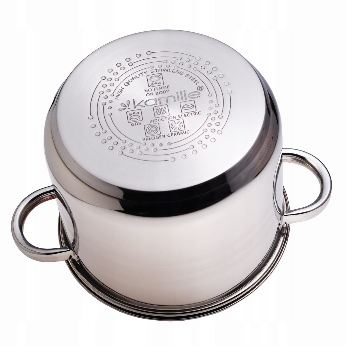 Garnek gastronomiczny wysoki stalowy 4.5L duży gastro KAMILLE