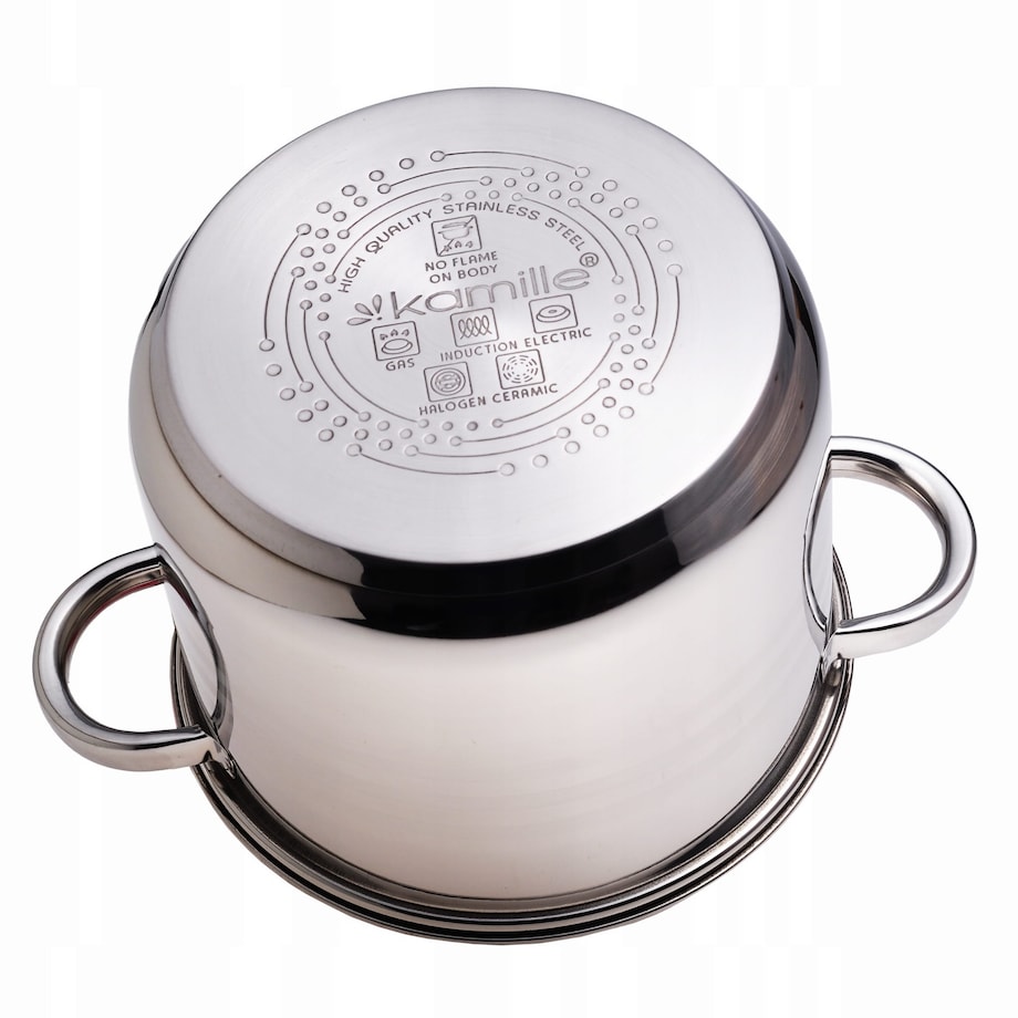 Garnek gastronomiczny wysoki stalowy 4.5L duży gastro KAMILLE