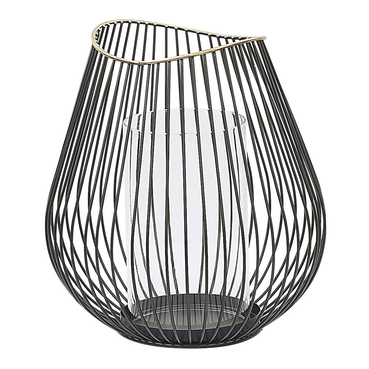 Lampion metalowy 22 cm czarny THURSTON