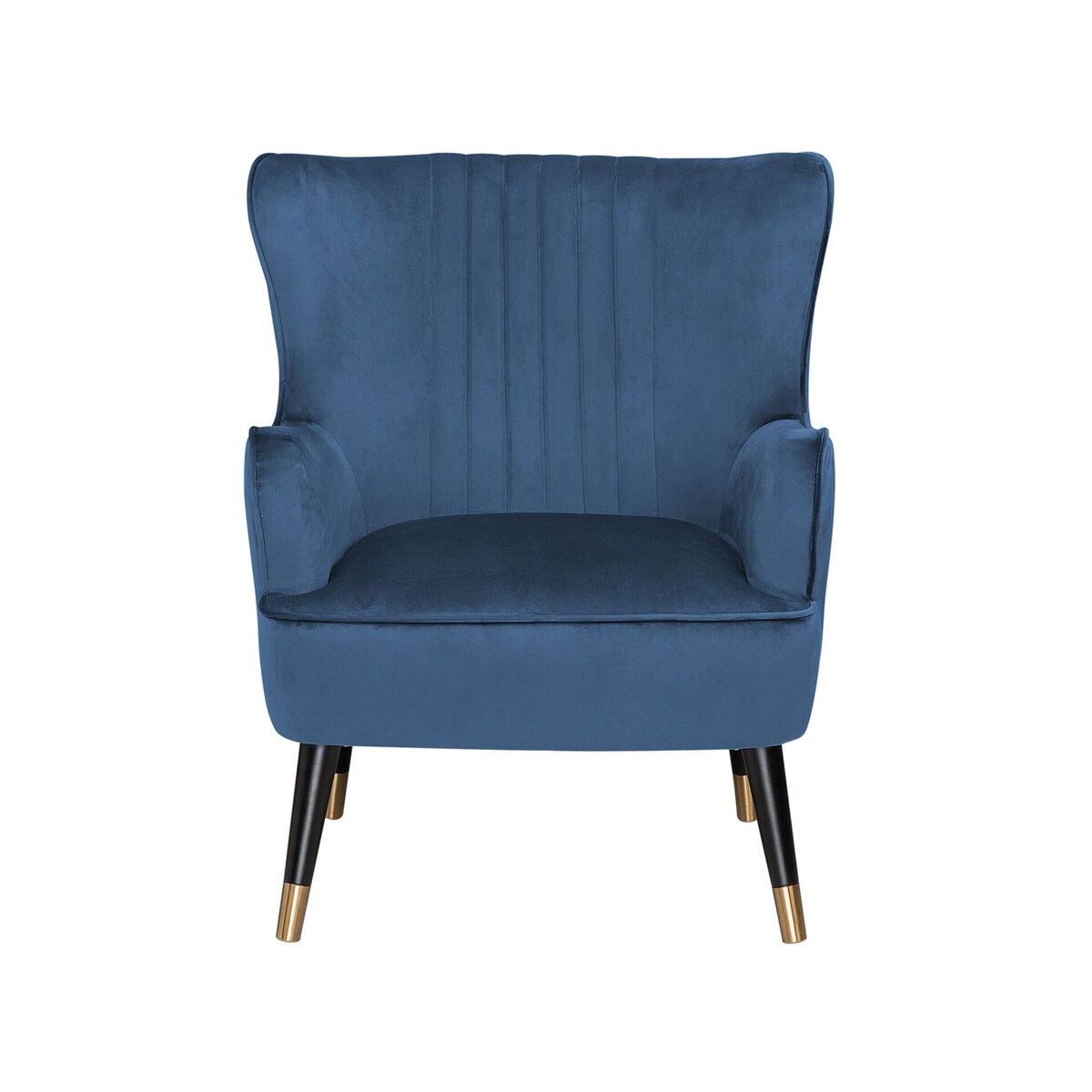 Fotel uszak welurowy niebieski VARBERG