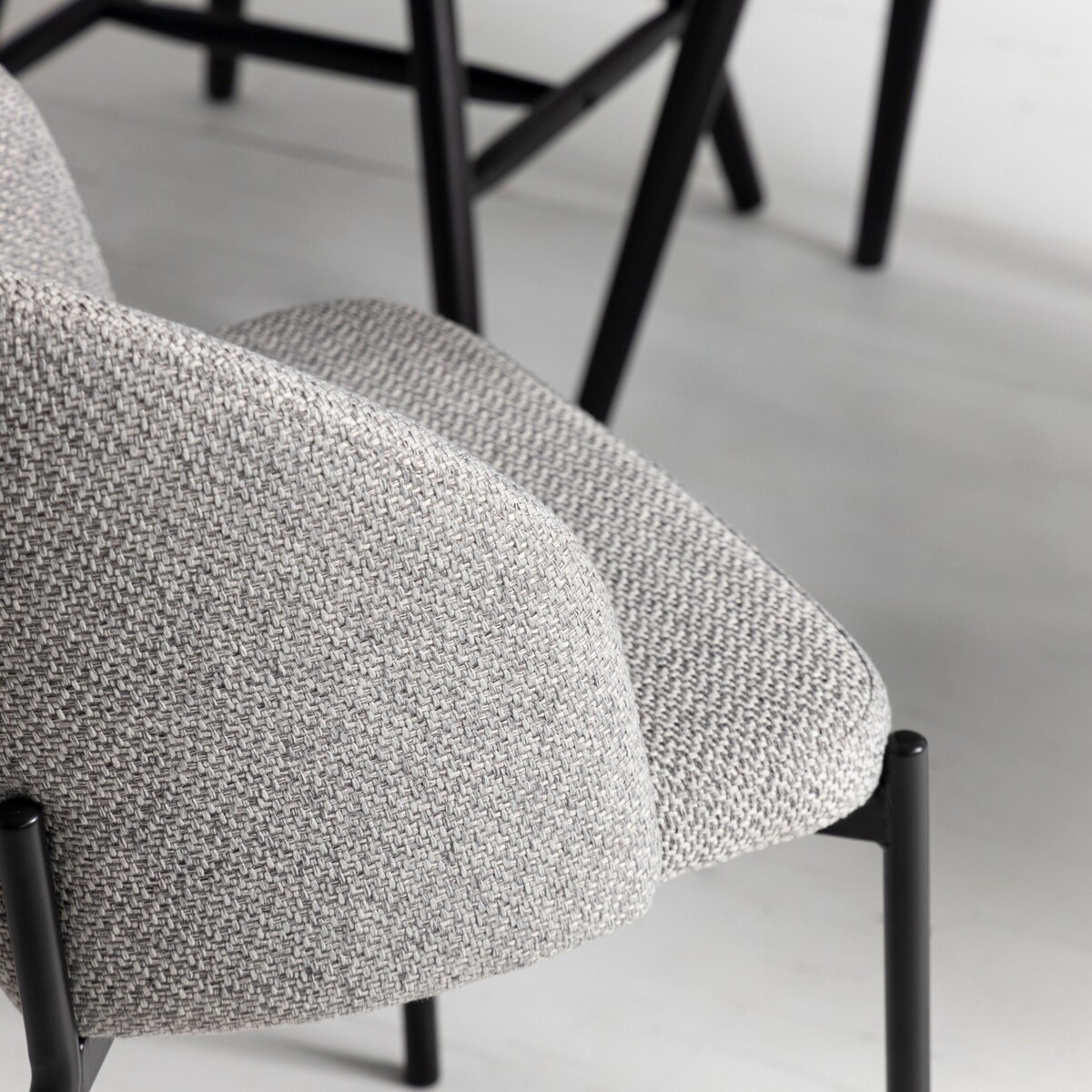 Krzesło tapicerowane szare Cort