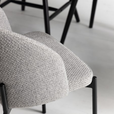 Krzesło tapicerowane szare Cort