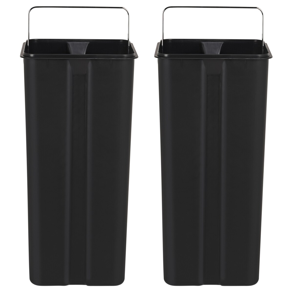 Kosz na śmieci z pedałem dwukomorowy 60 L ECOSORT Metal Jasnozielony
