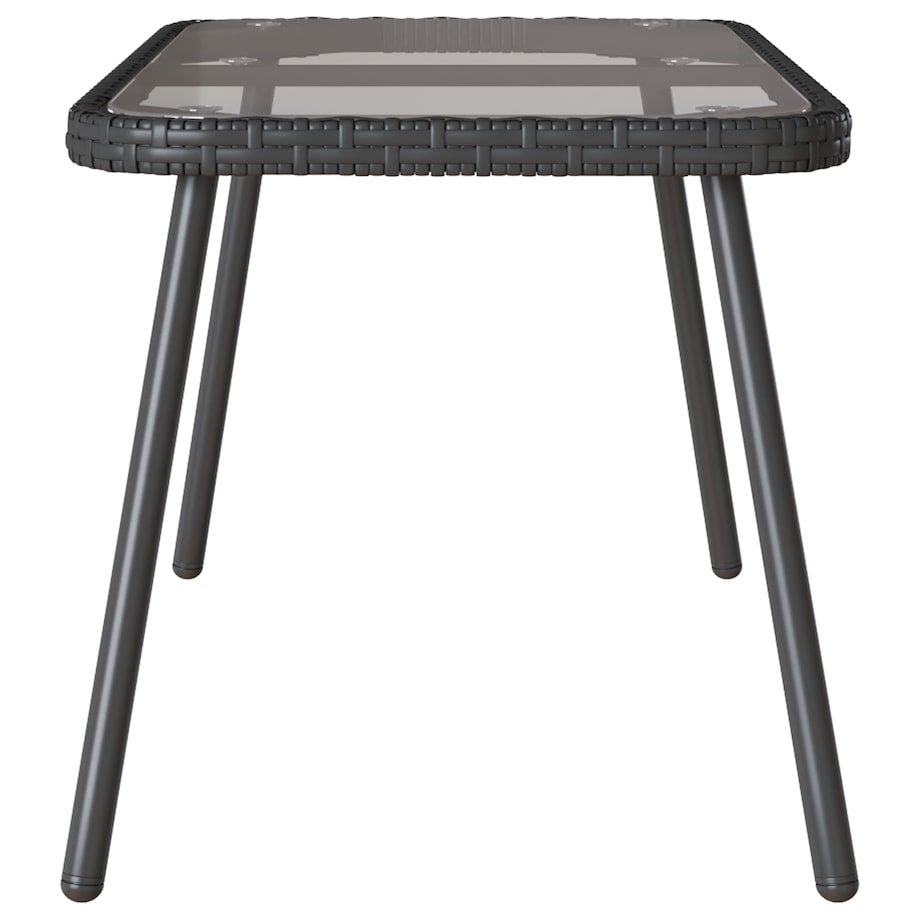 Stolik kawowy vidaXL Czarny 90x45x42 cm z polirattanu