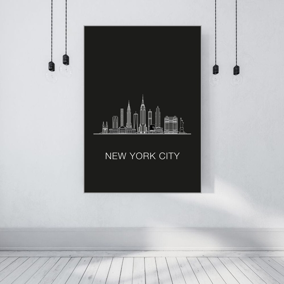plakat new york city line art. 21x30 cm