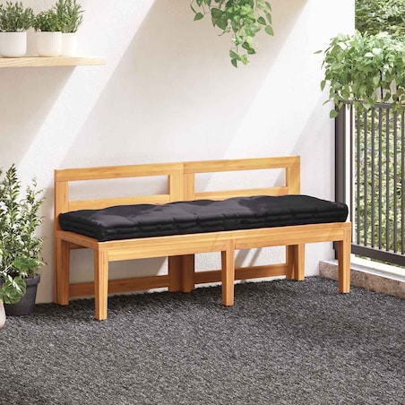 vidaXL Poduszka na podłogę lub palety, bawełna, 120x40x7 cm, czarna