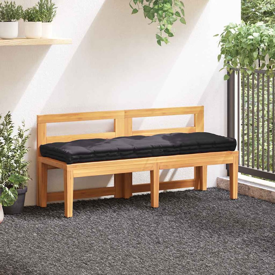 vidaXL Poduszka na podłogę lub palety, bawełna, 120x40x7 cm, czarna
