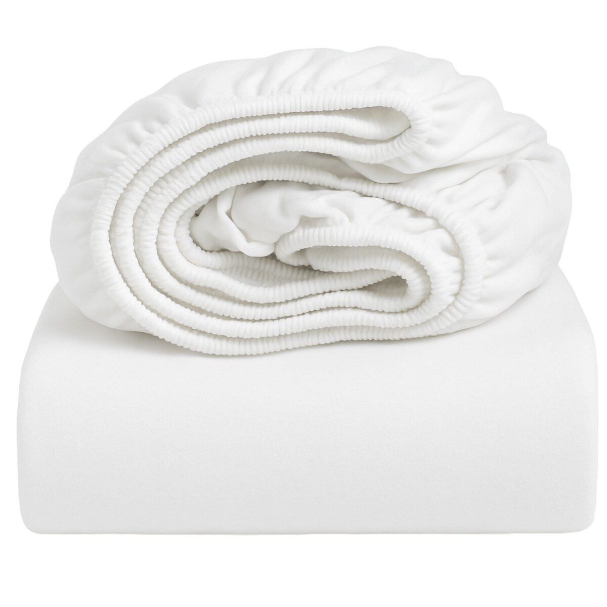 Prześcieradło z gumką JERSEY 180x200 25 cm WYSOKIE POLSKIE GRUBE BIAŁE bawełna czesana