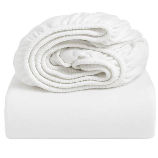Prześcieradło z gumką JERSEY 180x200 25 cm WYSOKIE POLSKIE GRUBE BIAŁE bawełna czesana