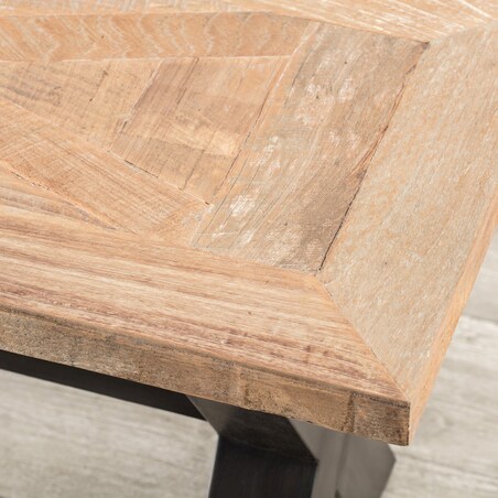 Ławka Moscal 160x40x46 black&natural, 160 x 40 x 46 cm