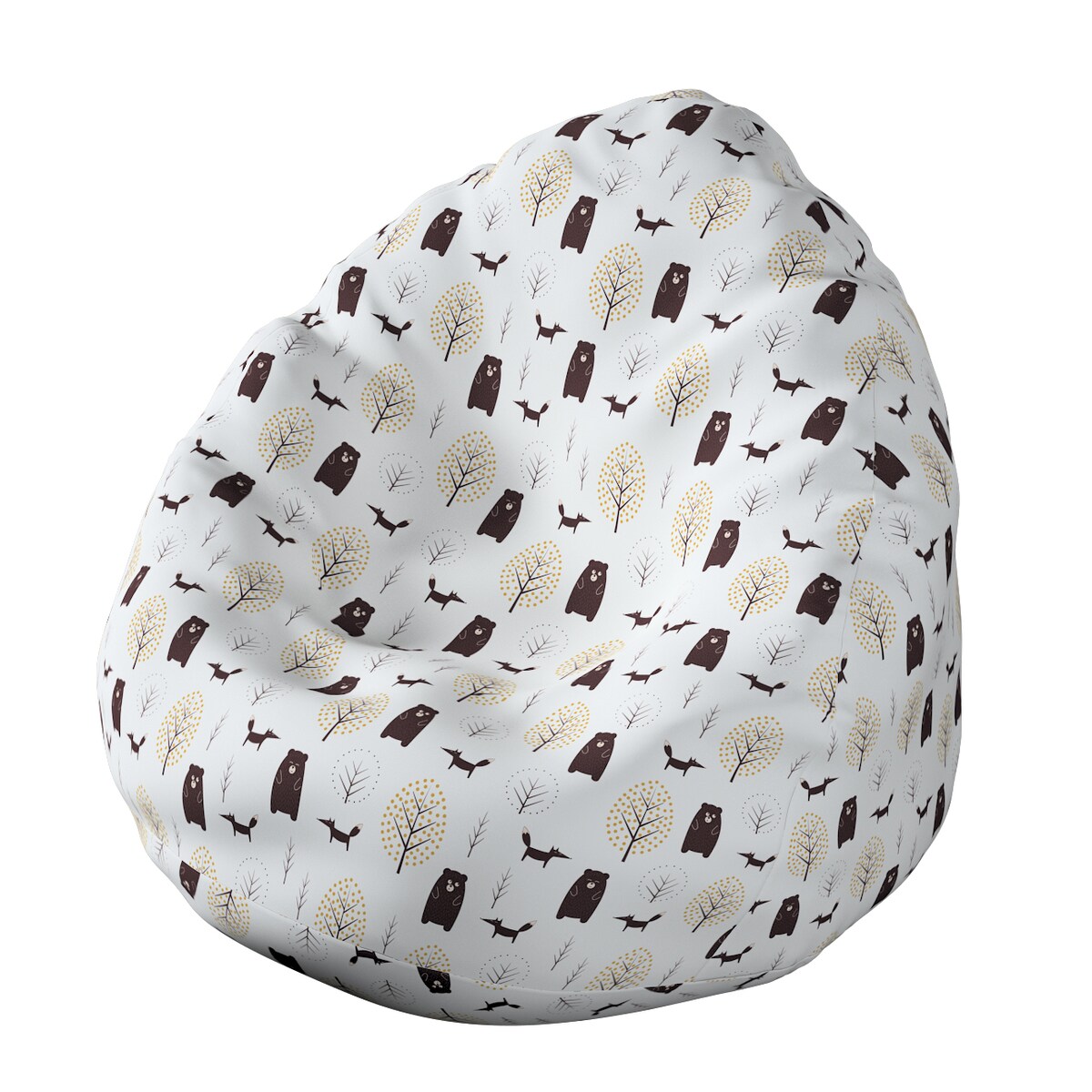 Worek do siedzenia Bowli, ecru-brązowy, Ø80 x 115 cm, Magic Collection