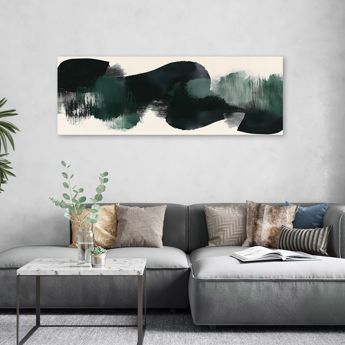 Feeby Obraz nowoczesny do salonu Abstrakcja Plamy Minimalizm 150x50