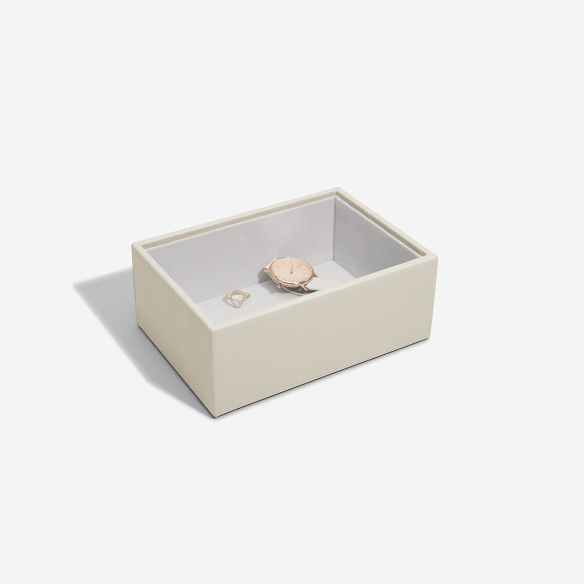 Szkatułka na biżuterię Stackers open mini jasnobeżowa
