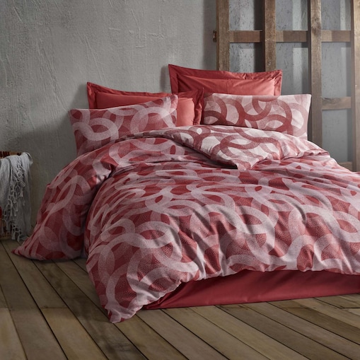 Pościel bawełniana 220x200 Cottonlove Jacquard Spoty Terra