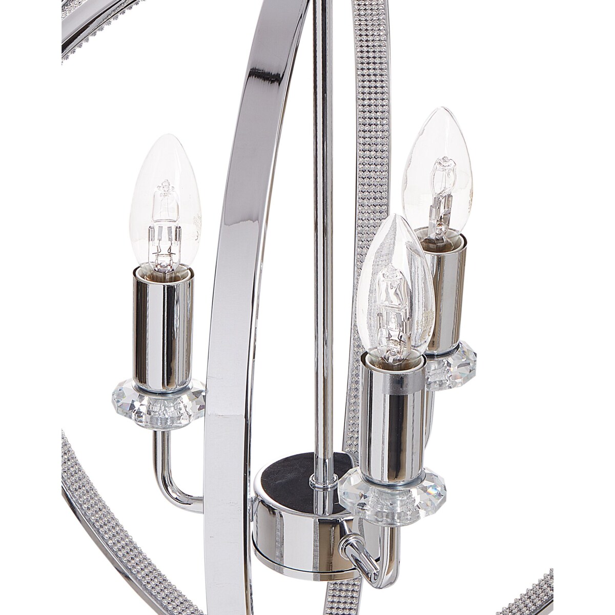 Żyrandol metalowy 3-punktowy srebrny TENOIRO