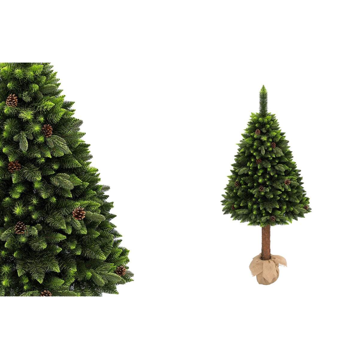 Choinka sztuczna Sosna oliwkowa z gałązkami PE na pniu