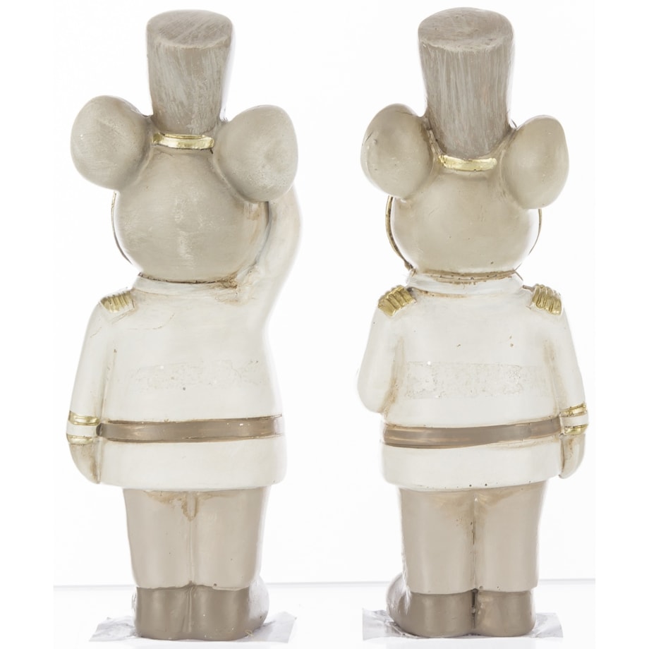 Figurki - 2 myszy w mundurach z orderami 11,5x4,5x4 cm