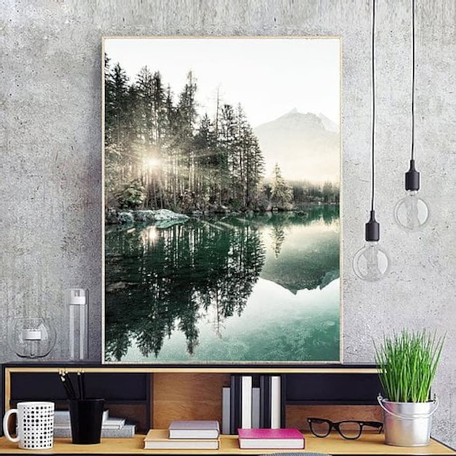 Poster Story, Plakat, Obraz - Blask Słońca nad Jeziorem, wymiary 42 x 60 cm