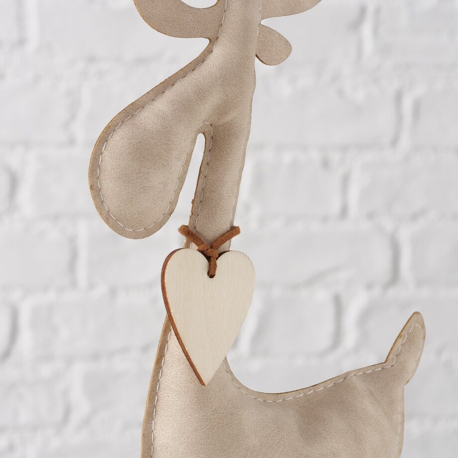 Figurka - ręcznie wykonany łoś 34x17x5 cm PODER-2 beżowy