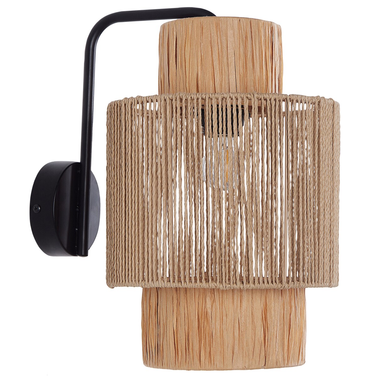 Zestaw 2 lamp ściennych JAMMA Naturalny Papierowa plecionka