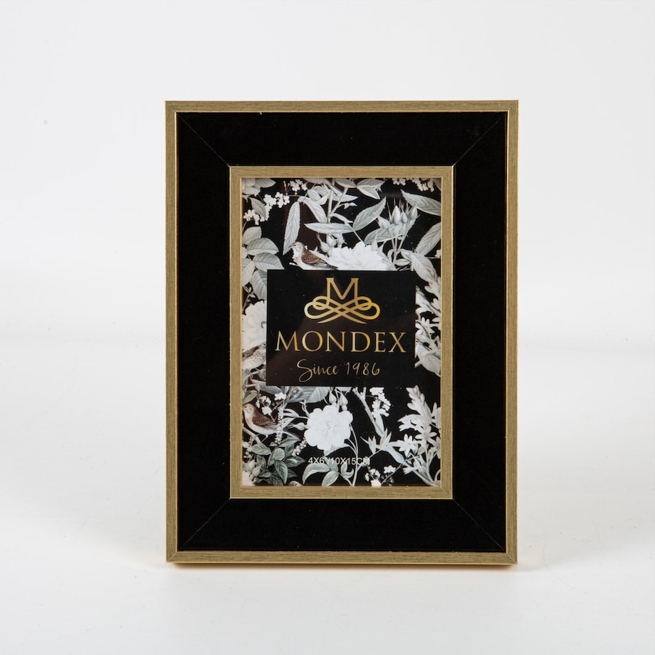 ADI Ramka 10x15cm czarno-złota 21,5x16x1.5cm