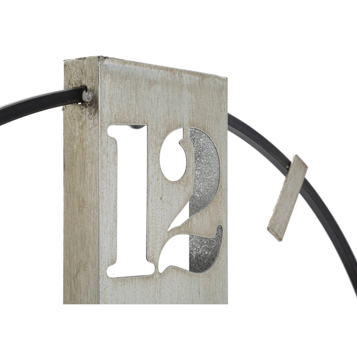 Zegar ścienny SILVERY, metalowy, biały, 61x63 cm