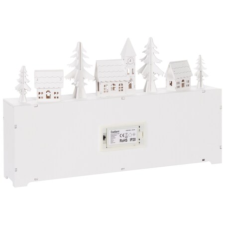 Dekoracja świąteczna LED MUONIO 24 cm Kalendarz adwentowy Biały
