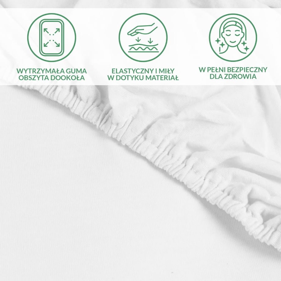 Prześcieradło ochronne wodoodporne z gumką 2w1, rozmiar 120x200 SG kolor biały