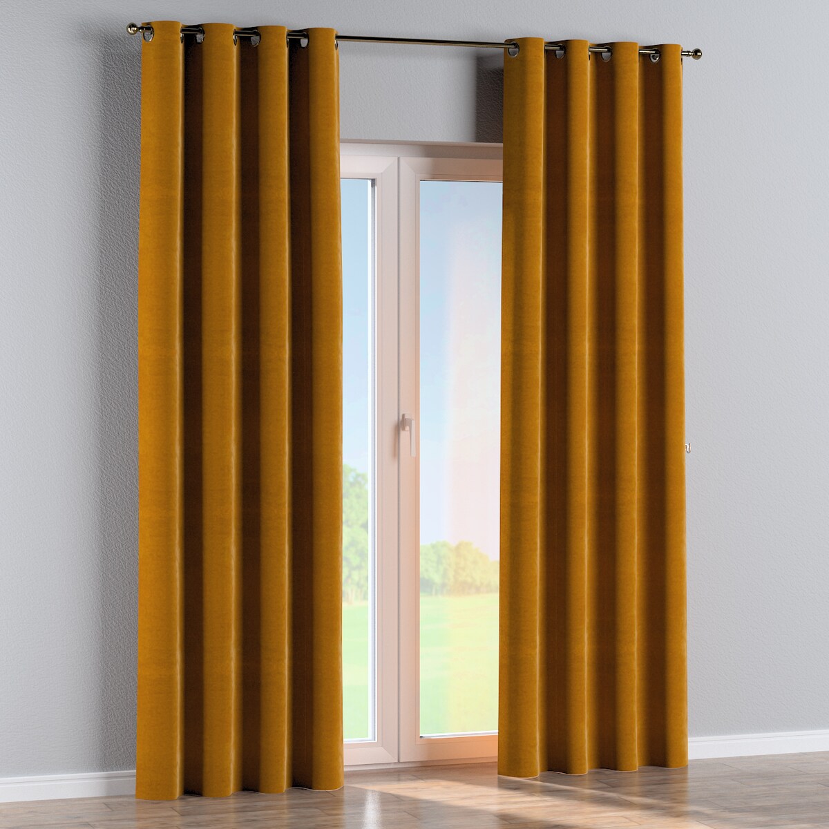 Zasłona na kółkach 1 szt. 130x260 miodowy