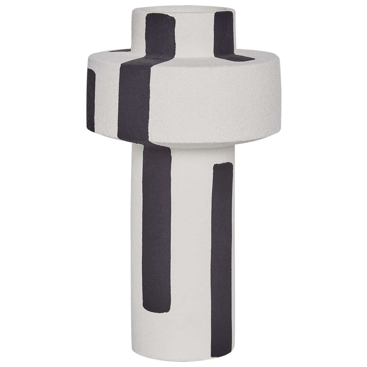 Kamionka Wazon na kwiaty 28 cm Biały Czarny ESCOLAR