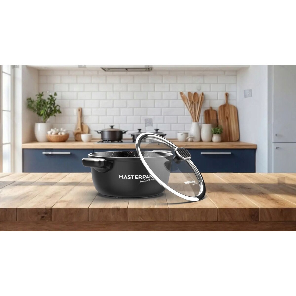 Zestaw Garnków Marmurowych 8-El. Czarne 16/20/24/28 Cm Indukcja Gaz