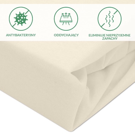 Prześcieradło ochronne wodoodporne z gumką 2w1, rozmiar 180x200 SMARTCEL kolor krem