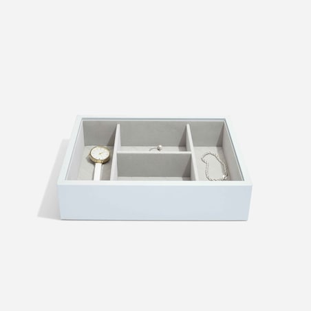 Szkatułka na biżuterię Loves Luxury 4 komory błękitna