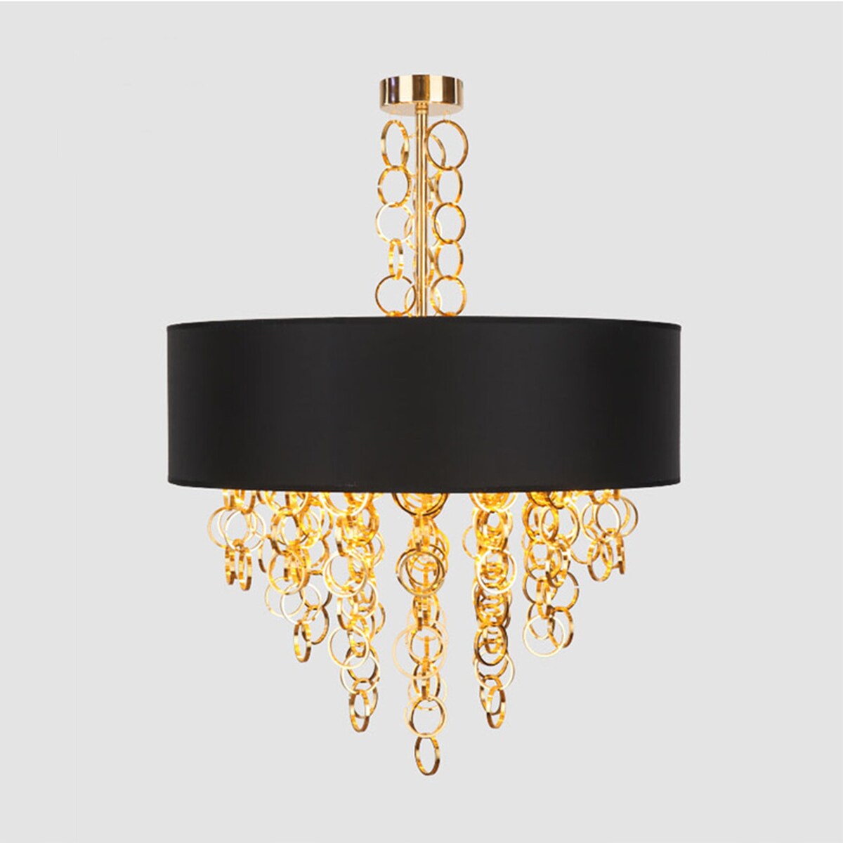 Lampa Wisząca Żyrandol Nowoczesny Black Gold 45Cm