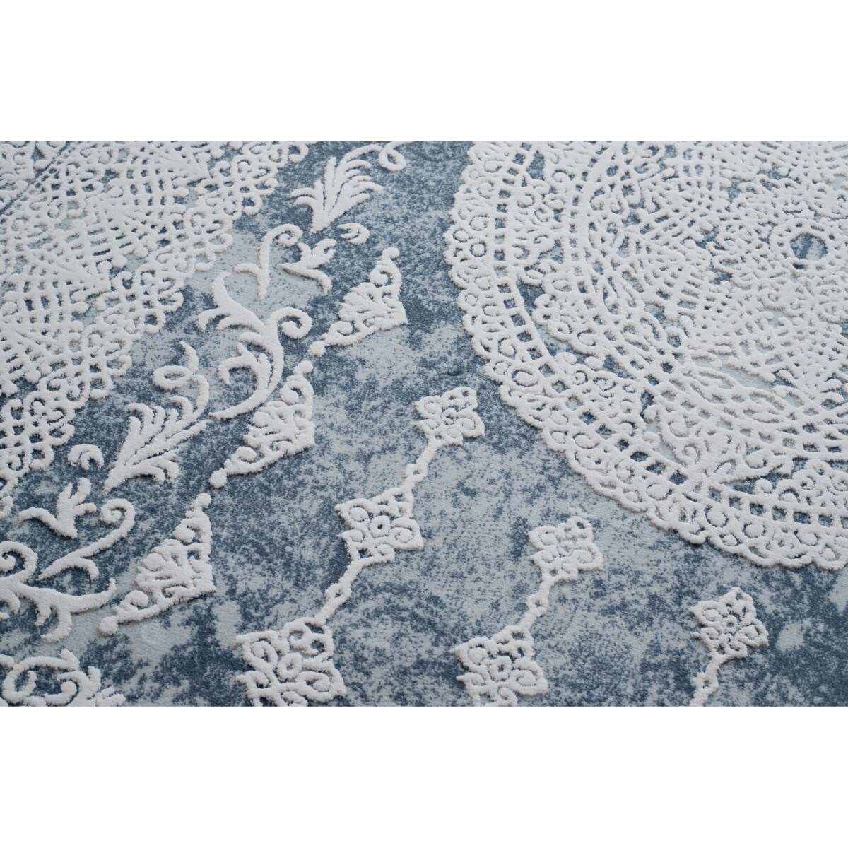 Dywan AKRYL VALENCIA 2328 ORNAMENT niebieski 80x150 cm