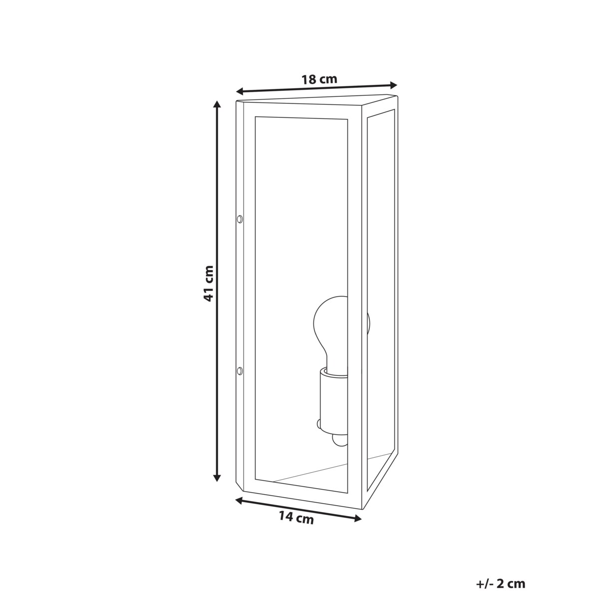 Lampa ścienna ogrodowa PACTOLUS Czarny