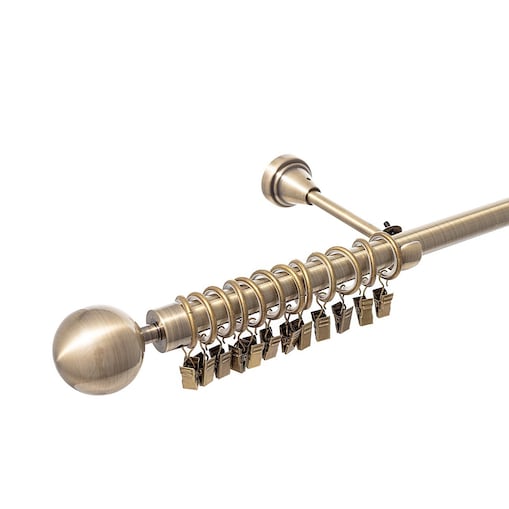 Karnisz pojedynczy Elegant antique brass 160cm, 160 cm