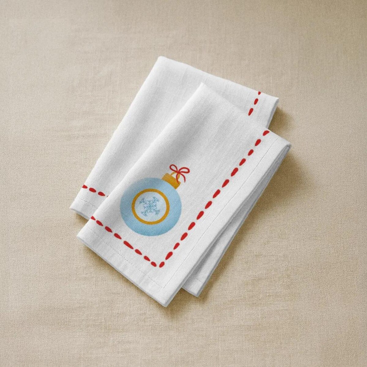 Serwetki świąteczne - Minimalistyczna bombka (2szt.)