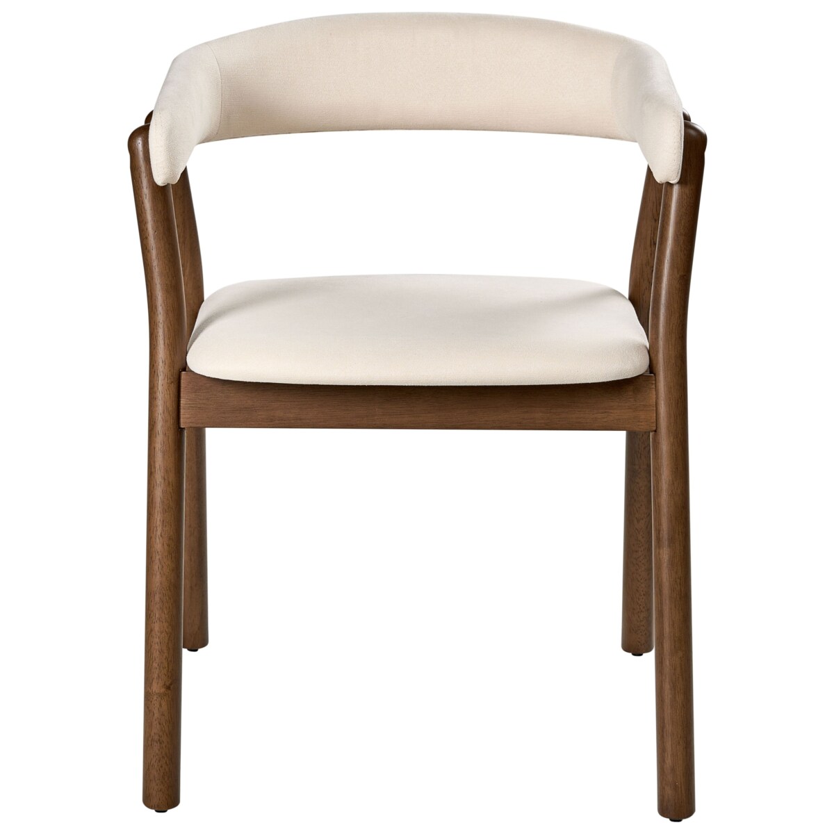 Zestaw 2 krzeseł do jadalni MYLO Złamana biel/ ciemny brąz