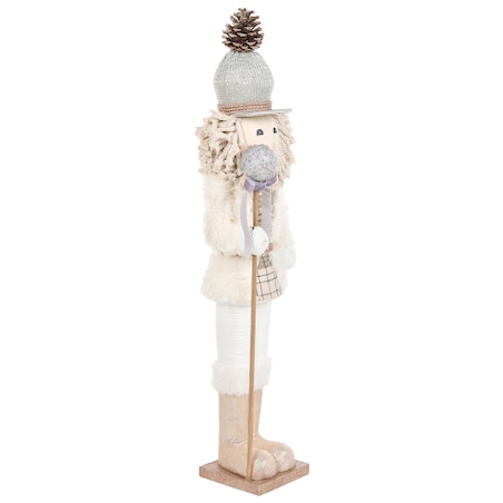 Zestaw 2 figurek dekoracyjnych ALANIEMI 52/79 cm Dziadek do orzechów Beżowy