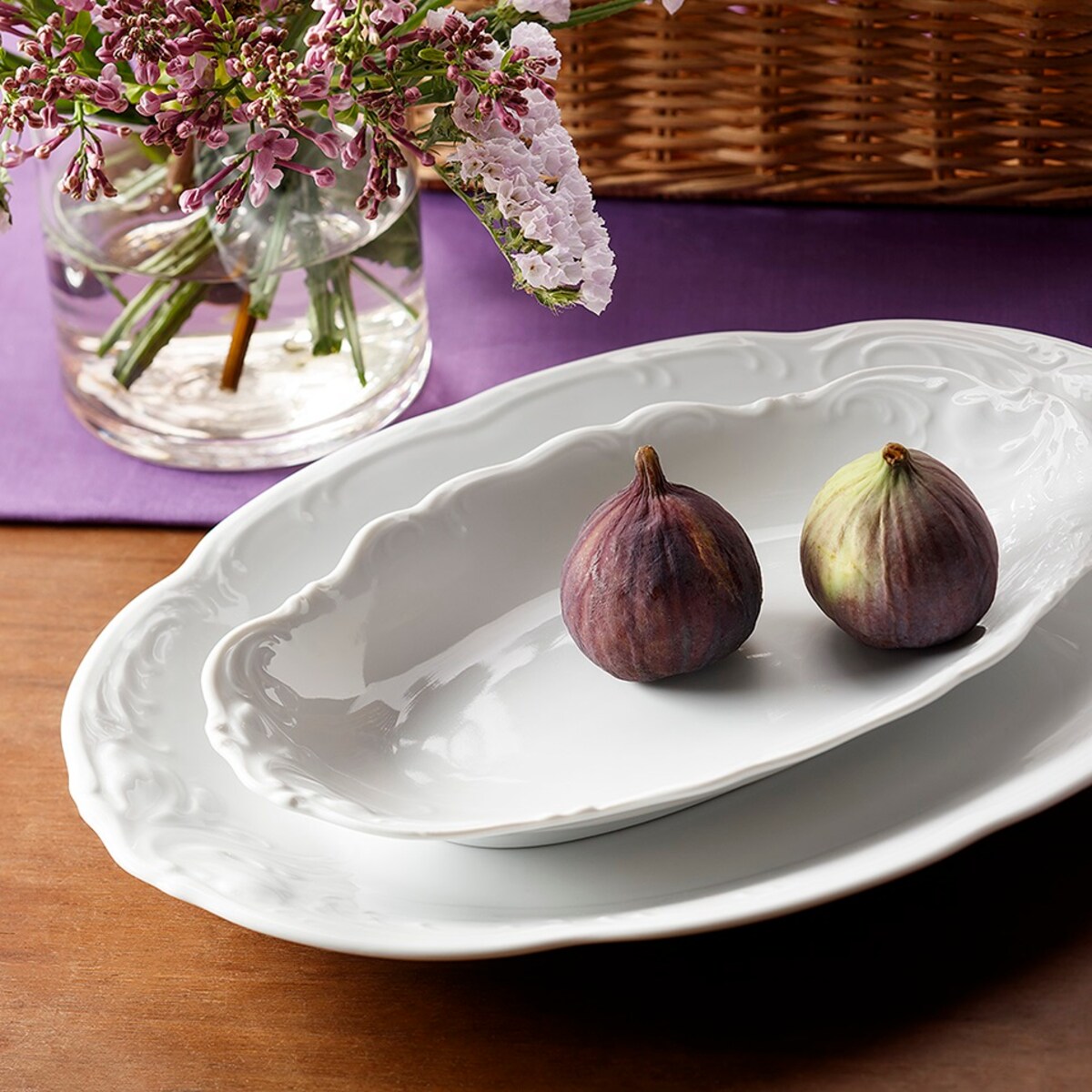 Półmisek owalny 24 cm Fryderyka Biała C001