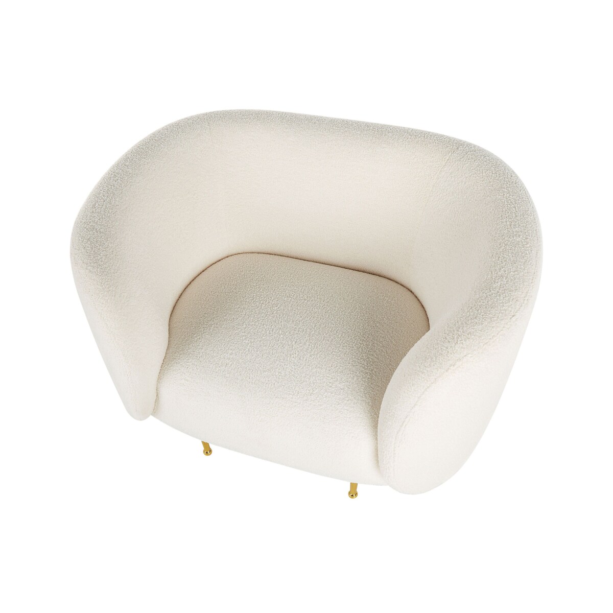 Fotel boucle biały LOEN