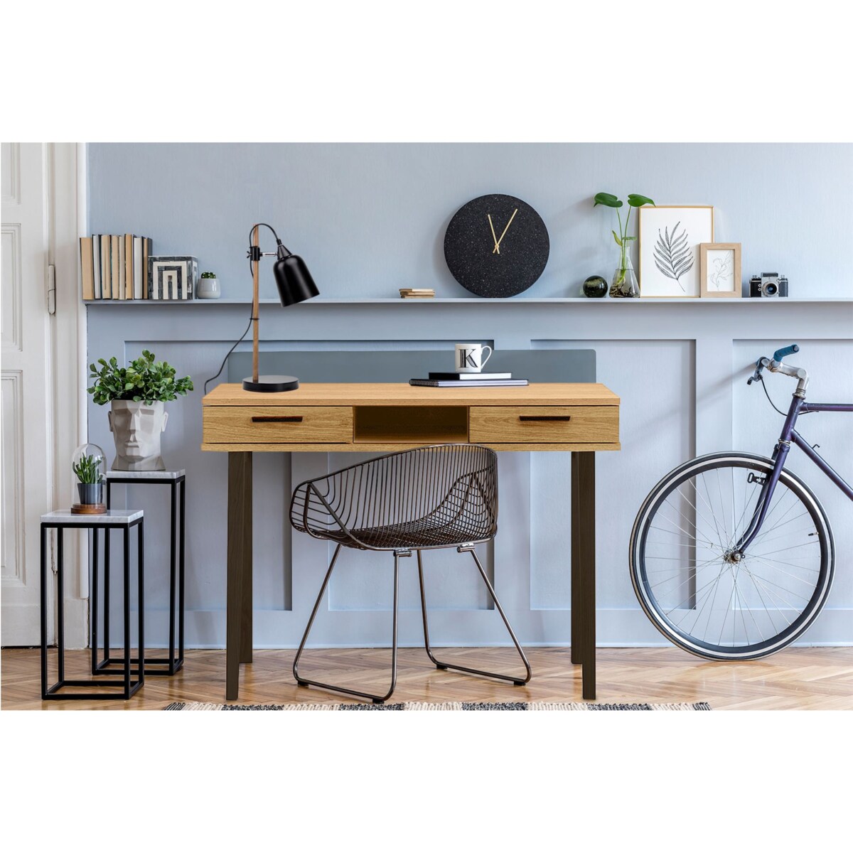 KONSIMO FRISK Biurko skandynawskie z drewna dębowego