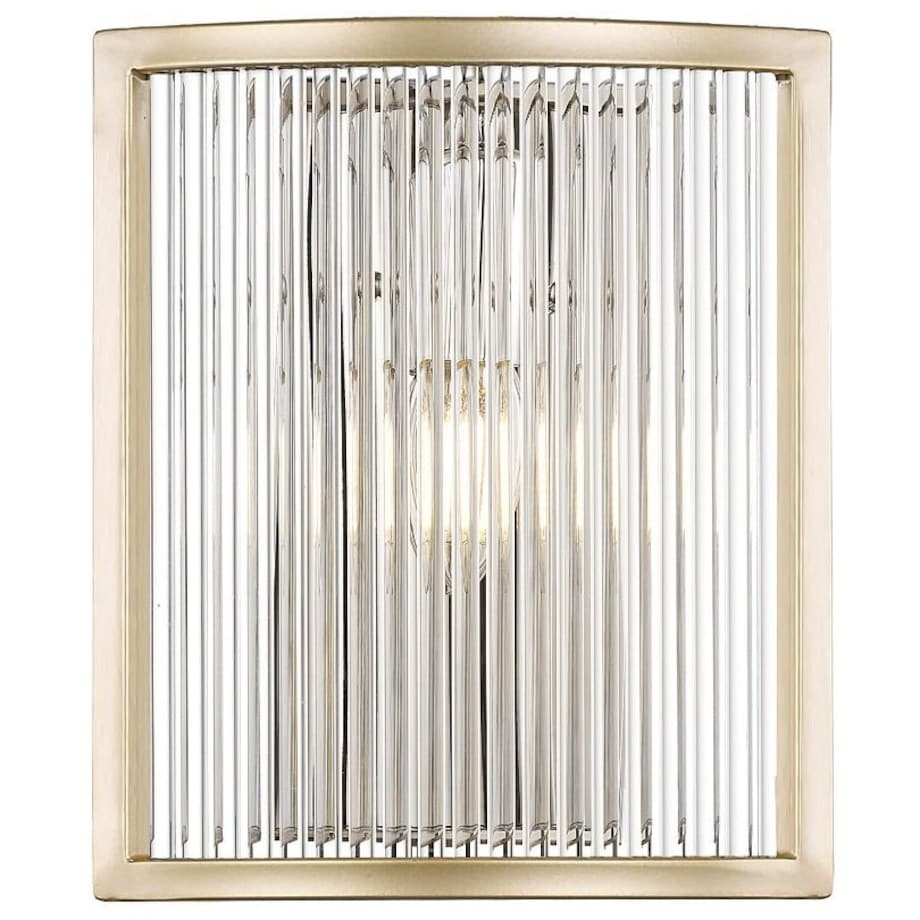 Klasyczna LAMPA ścienna SERGIO W0528-01A-V6AC Zumaline szklana OPRAWA kinkiet złoty