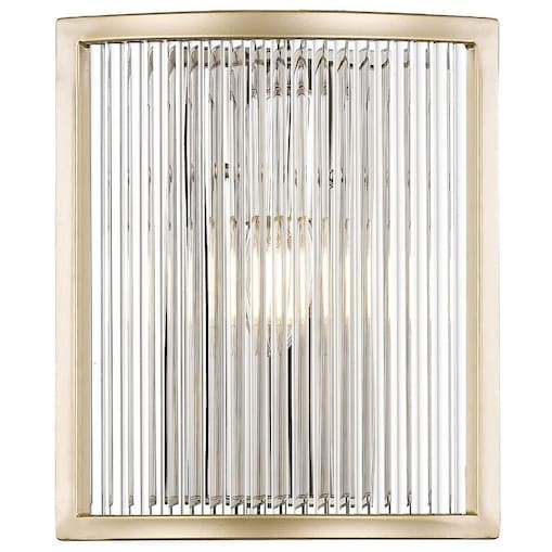 Klasyczna LAMPA ścienna SERGIO W0528-01A-V6AC Zumaline szklana OPRAWA kinkiet złoty